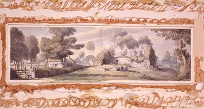 旧教会、ニュータウン、ワイト島 作： Thomas Rowlandson