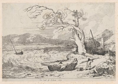 サセックスの海岸で、1784-85., 1784-85. 作： Thomas Rowlandson