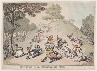 ワン ツリー ヒル、グリニッジ パーク、1802 年、1802 年。 作： Thomas Rowlandson