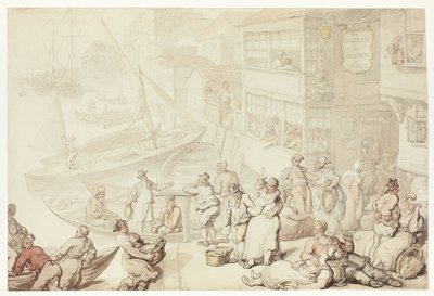 サリュテーション インの外、グリニッジ 作： Thomas Rowlandson