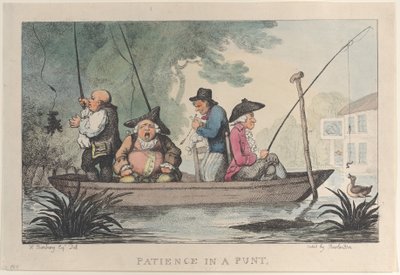 パントでの忍耐、1811年、1811年。 作： Thomas Rowlandson