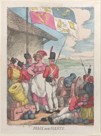 平和と豊穣、1814年3月8日、1814年3月8日。 作： Thomas Rowlandson