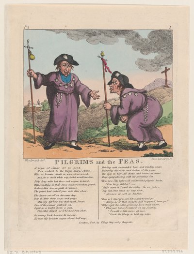 巡礼者とエンドウ豆、1807 年 5 月 1 日、1807 年 5 月 1 日。 作： Thomas Rowlandson