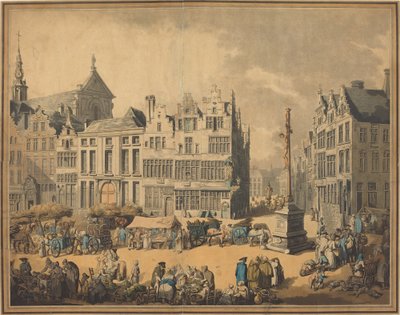 アントワープのメール広場 作： Thomas Rowlandson
