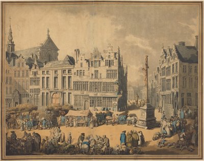 アントワープのメイア広場 作： Thomas Rowlandson