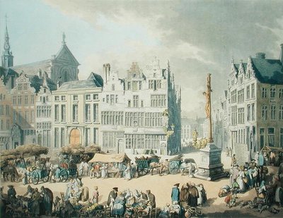 AntwerpのPlace de Mer（Ackermannが出版した印刷物 作： Thomas Rowlandson