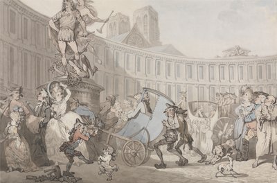 パリ、ヴィクトワール広場 作： Thomas Rowlandson