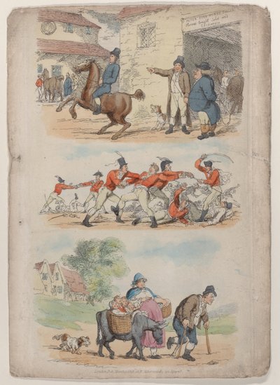 1816年に出版された『ミニチュアの世界』のプレート1。 作： Thomas Rowlandson