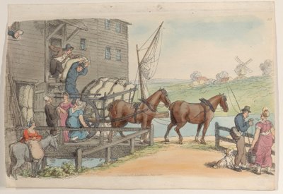 プレート 23、『World in Miniature』、1816 年、1816 年より。 作： Thomas Rowlandson