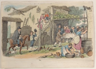 プレート 34、『World in Miniature』、1816 年、1816 年より。 作： Thomas Rowlandson