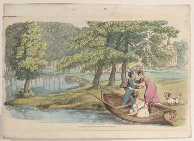 プレート 35、『World in Miniature』、1816 年、1816 年より。 作： Thomas Rowlandson