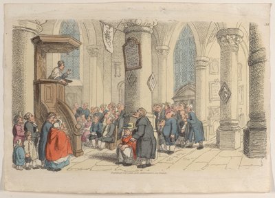 1816年に出版された『ミニチュアの世界』のプレート38。 作： Thomas Rowlandson
