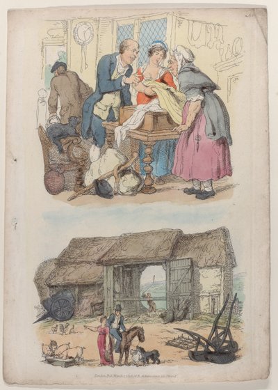 プレート 5、World in Miniature より、1816 年、1816 年。 作： Thomas Rowlandson