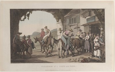 郵便局の楽しみ、南部地方の感傷的な旅のジャーナルから...、1821年。 作： Thomas Rowlandson
