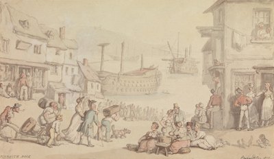 プリマス・ドック 作： Thomas Rowlandson
