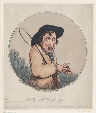 プリティ ウェル ありがとう、1799 年 10 月 20 日、1799 年 10 月 20 日。 作： Thomas Rowlandson