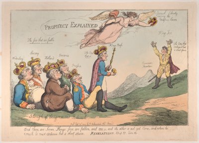 予言の説明、1808 年 9 月 17 日、1808 年 9 月 17 日。 作： Thomas Rowlandson