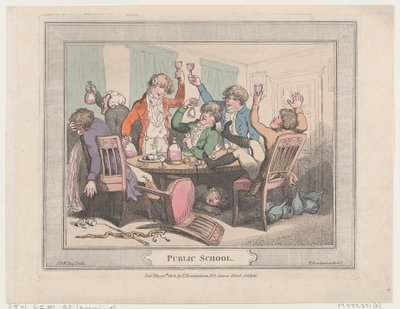 公立学校、1802 年 5 月 10 日、1802 年 5 月 10 日。 作： Thomas Rowlandson