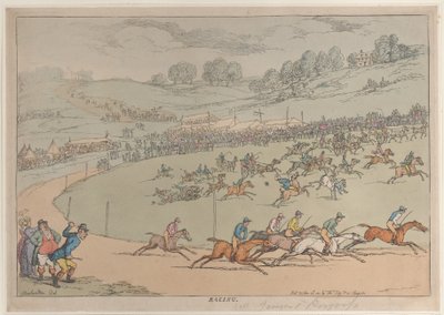 レース、1811 年 10 月 20 日、1811 年 10 月 20 日。 作： Thomas Rowlandson