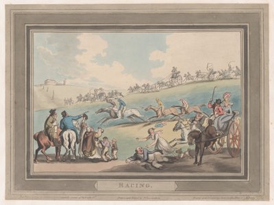 レーシング [スタート]、1799 年 1 月 1 日、1799 年 1 月 1 日。 作： Thomas Rowlandson