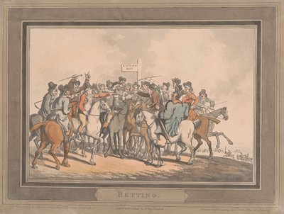 競馬 [6点セット]： 6. 賭け 作： Thomas Rowlandson