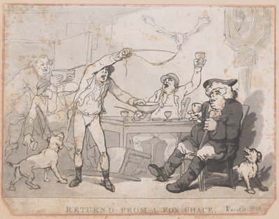 フォックス チェイスからの帰還 [原文のまま]、1787 年。 作： Thomas Rowlandson