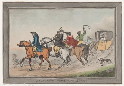 レースからの帰還、1791 年 12 月 1 日、1791 年 12 月 1 日。 作： Thomas Rowlandson