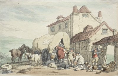 リチャードソンのショー: 空飛ぶワゴン 作： Thomas Rowlandson