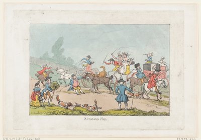 リッチモンド・ヒル、1811年、1811年。 作： Thomas Rowlandson