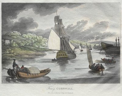 ローランドソンの自然からのスケッチ: フォーウィー、コーンウォール 作： Thomas Rowlandson