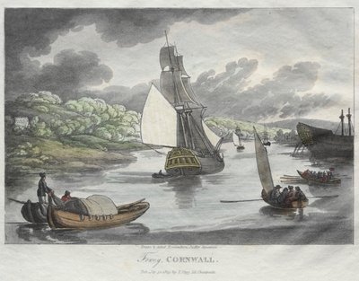 Rowlandsons Sketches from Nature：Fowey、Cornwall、1809。 作： Thomas Rowlandson