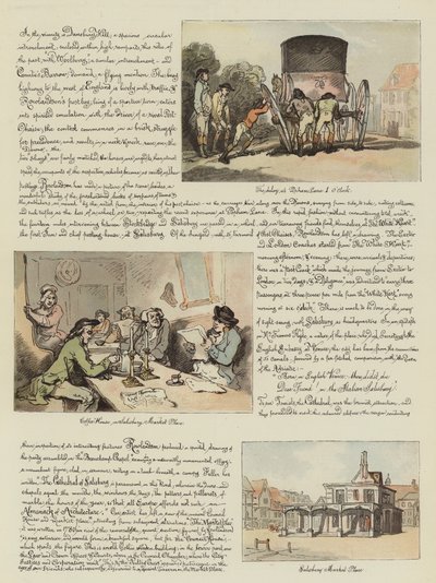 ローランドソンズポストシェーズのツアー、1782年（クロモリト） 作： Thomas Rowlandson