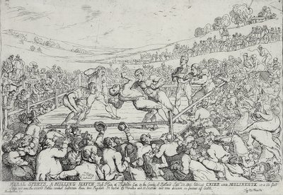 田舎のスポーツ-製粉の試合（9月28日 作： Thomas Rowlandson