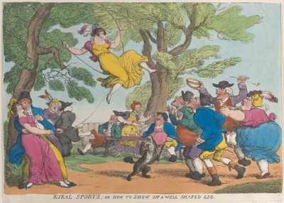 田舎のスポーツ、または形の良い脚を誇示する方法、1811 年 10 月、1811 年 10 月。 作： Thomas Rowlandson
