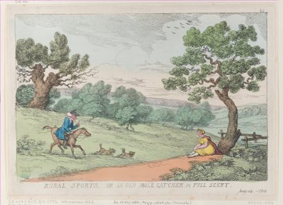Rural Sports, or an Old Mole Catcher in Full Scent, [1811], reprint., [1811], reprint. 作： Thomas Rowlandson