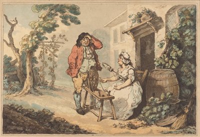 素朴な求愛、1785年。 作： Thomas Rowlandson