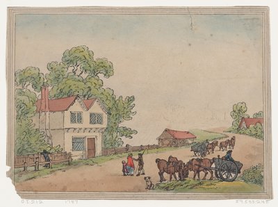 素朴なスケッチ、1787年、1787年。 作： Thomas Rowlandson