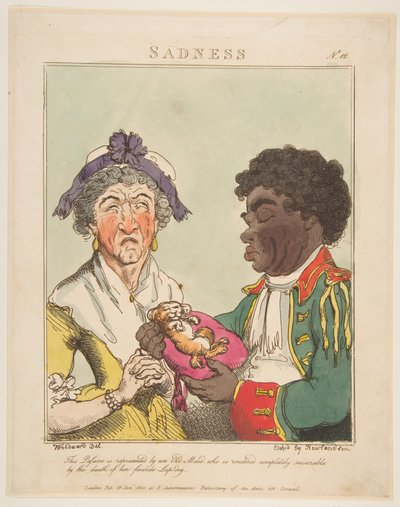 悲しみ、1800年1月21日。 作： Thomas Rowlandson