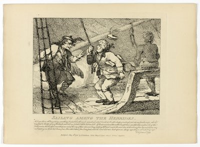 ボズウェルの『ヘブリディーズ諸島紀行』より「ヘブリディーズ諸島の航海 作： Thomas Rowlandson