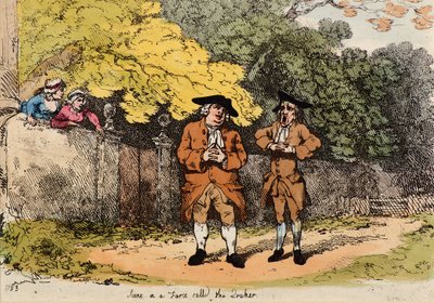クエーカーと呼ばれる茶番劇のシーン 作： Thomas Rowlandson