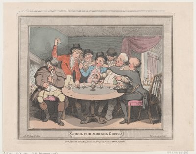 現代ギリシャ人のための学校、1802 年 5 月 10 日、1802 年 5 月 10 日。 作： Thomas Rowlandson