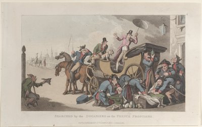 フランス辺境のドゥアニエが探した、1821年の『感傷的旅行記』より。 作： Thomas Rowlandson