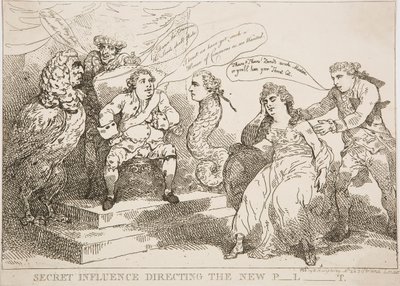 新しい P-l-t を指揮する秘密の影響力 作： Thomas Rowlandson