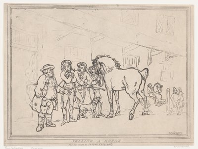 馬の売却、1791 年 12 月 1 日、1791 年 12 月 1 日。 作： Thomas Rowlandson