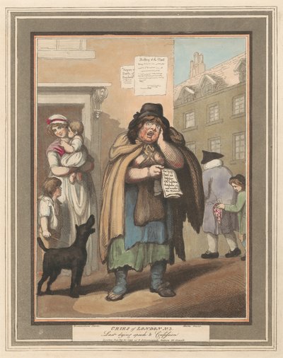 8個セット: Cries of London 作： Thomas Rowlandson