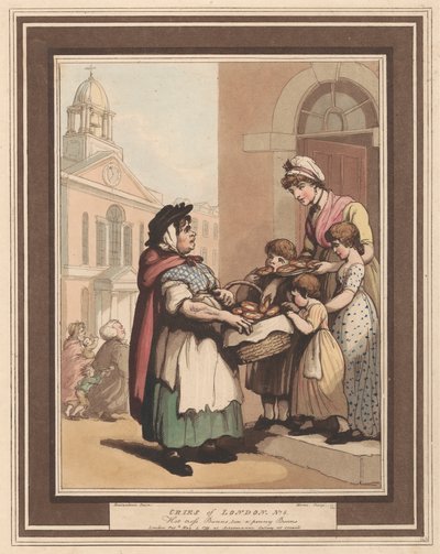 8個セット: Cries of London 作： Thomas Rowlandson