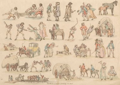 Kuusitoista sarja: Figuurien ja maisemien ääriviivat 作： Thomas Rowlandson
