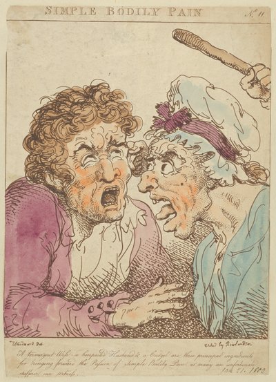 単純な身体の痛み、1800年、1800年。 作： Thomas Rowlandson