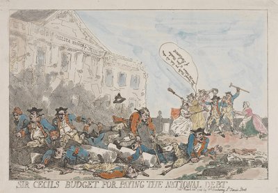 セシル卿による国債返済のための予算案 作： Thomas Rowlandson