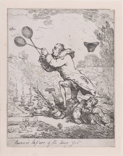 サー・ジョセフ・バンクスとモロッコ皇帝、1788., 1788. 作： Thomas Rowlandson